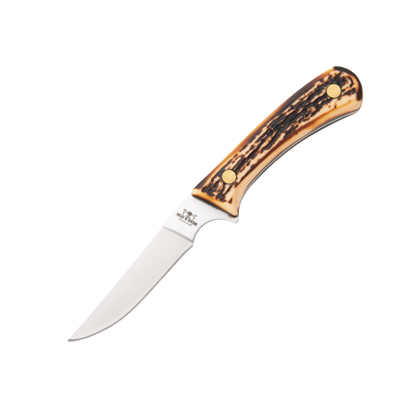 Bear and Son 6 1/2″ Stag Delrin Bird & Trout Knife-751