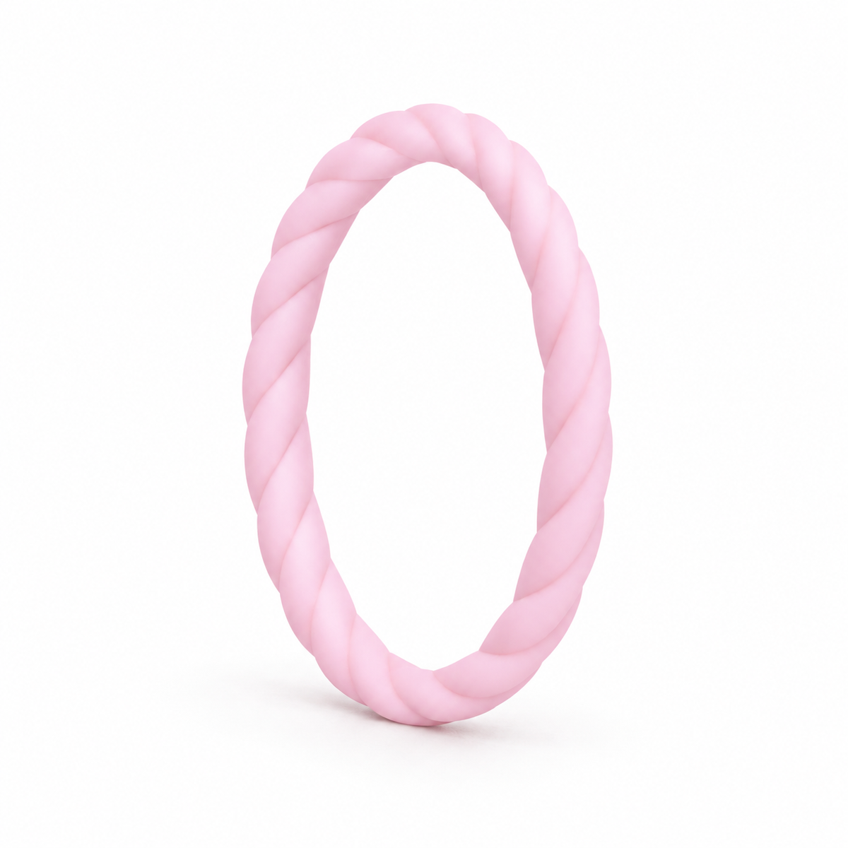 Titan Rings women’s braided silicone ring in Pink