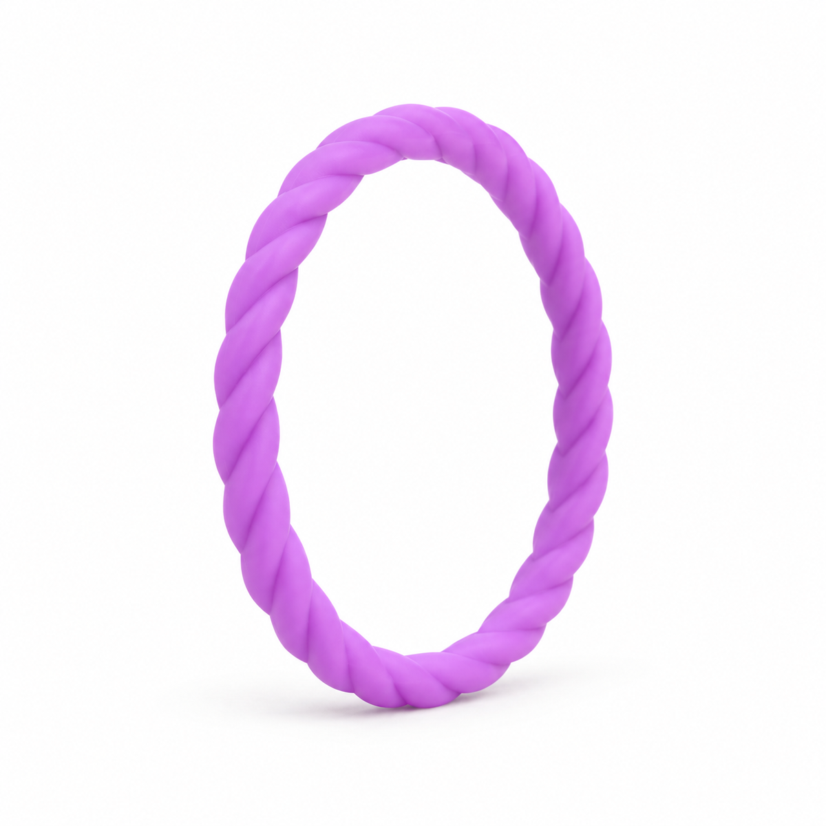 Titan Rings women’s braided silicone ring in Purple