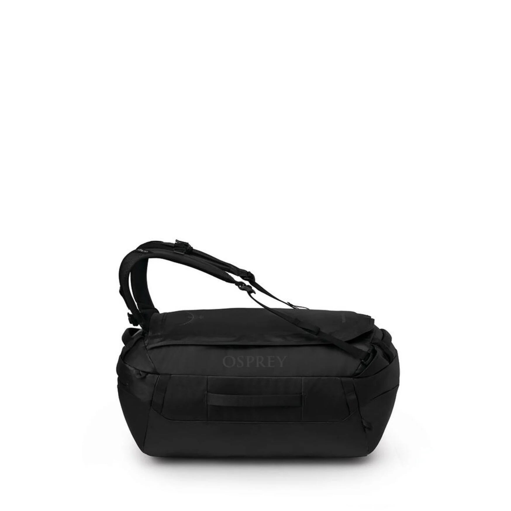 Osprey Transporter Duffel 40 Raven Black - front view with grab handles