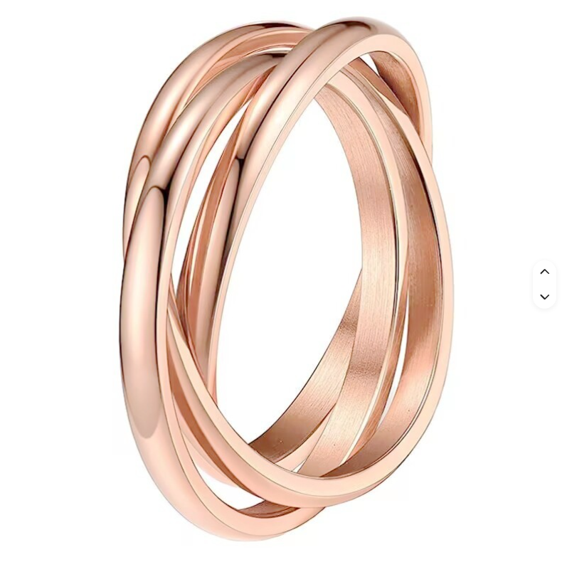 Willow + Wren Everly Interlocking Ring in rose gold finish