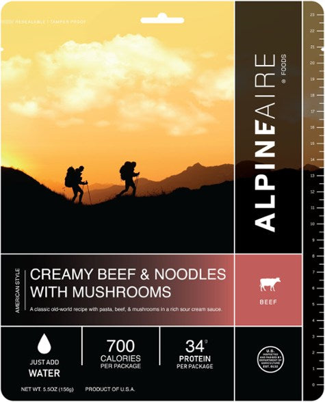 AlpineAire Creamy Beef and Noodles with Mushrooms