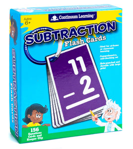 Continuum Learning Subtraction Flash Cards