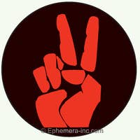 Ephemera - Pin - Peace Hand Sign