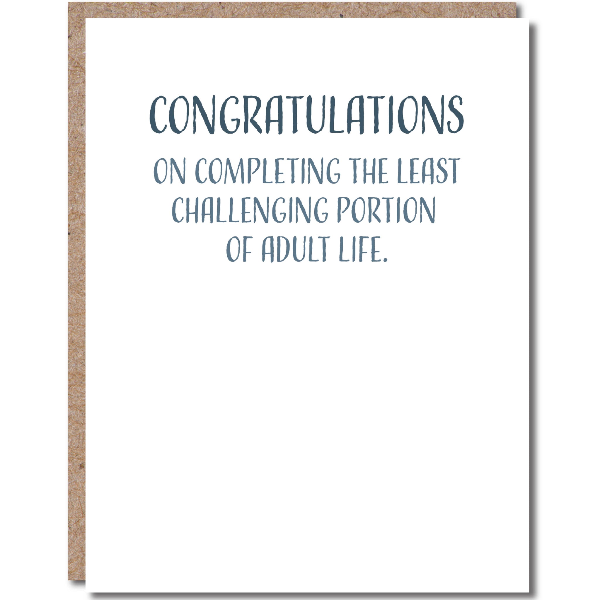 Modern Wit Funny Congratulations Card