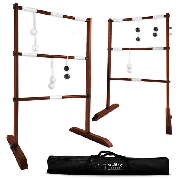 Swooc Games - Wooden Ladder Ball Game Set