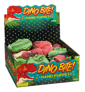 Toysmith Dino Bite! Hand Puppet , Assorted Colors
