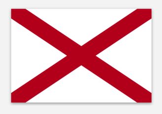 Alabama State Flag Sticker