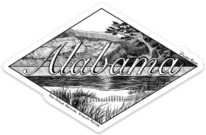 Alabama Mountains to Sea Sticker