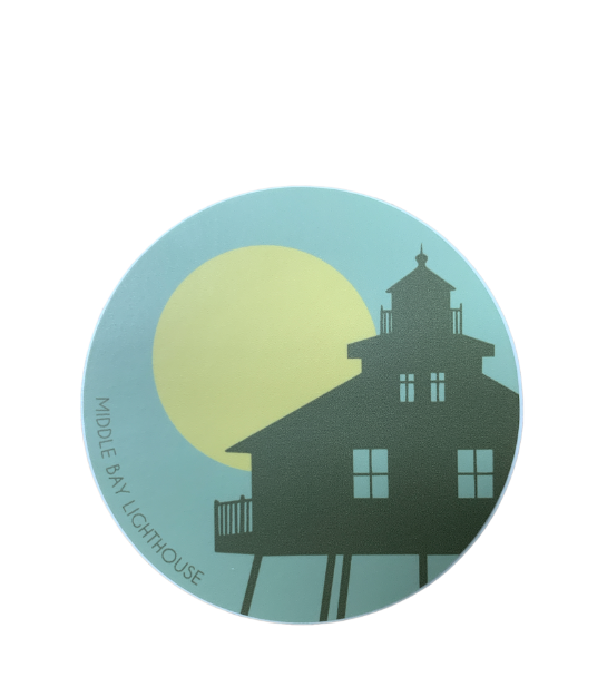 Middle Bay Lighthouse Sunset Sticker