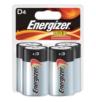 Energizer D Battery 4pk
