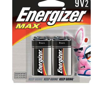 Energizer 9v Battery 2pk