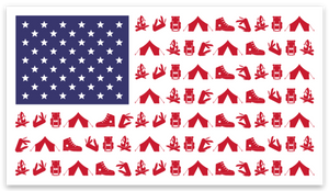 RBO American Flag Camp Sticker