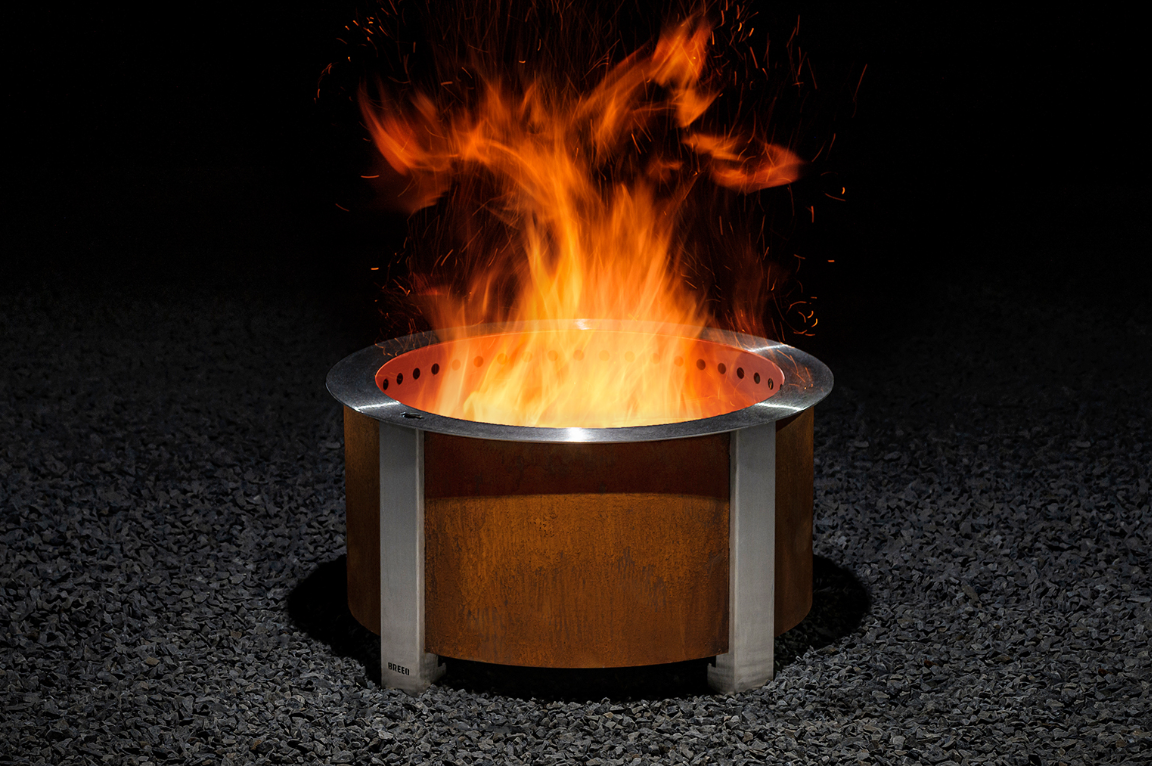 Breeo X Series 24" Smokeless Fire Pit - Corten Steel
