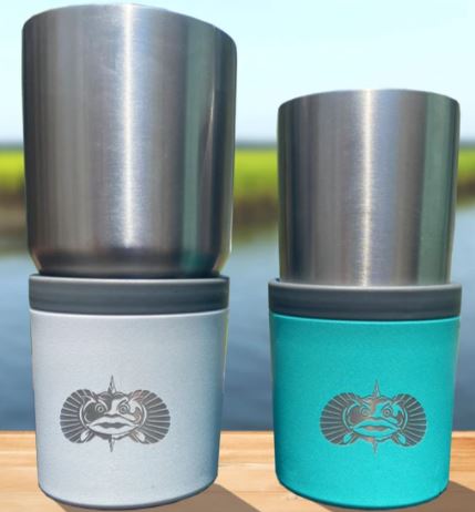 Toadfish Non-Tipping 16 oz Can Cooler - Teal - Outdoor Home Store