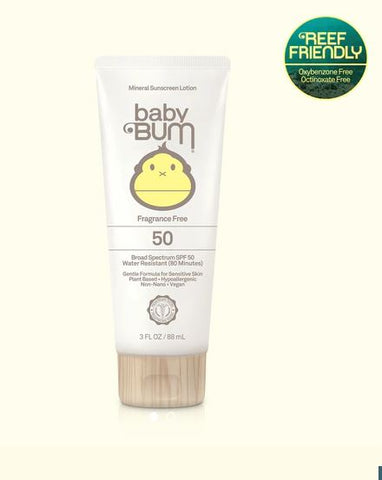 Sun Bum Baby Bum SPF 50 Mineral Sunscreen Lotion Fragrance Free - 3 oz