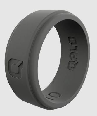 Men's Step Edge Silicone Ring Charcoal