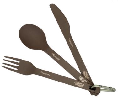 Vargo Titatnium ULV Knife, Fork & Spoon Set