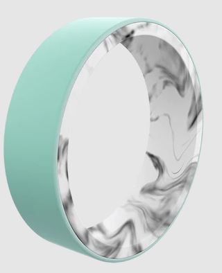 Women's Switch Reversible Silicone Ring Marble and Aqua
