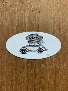 VW Bug Surfboard Sticker