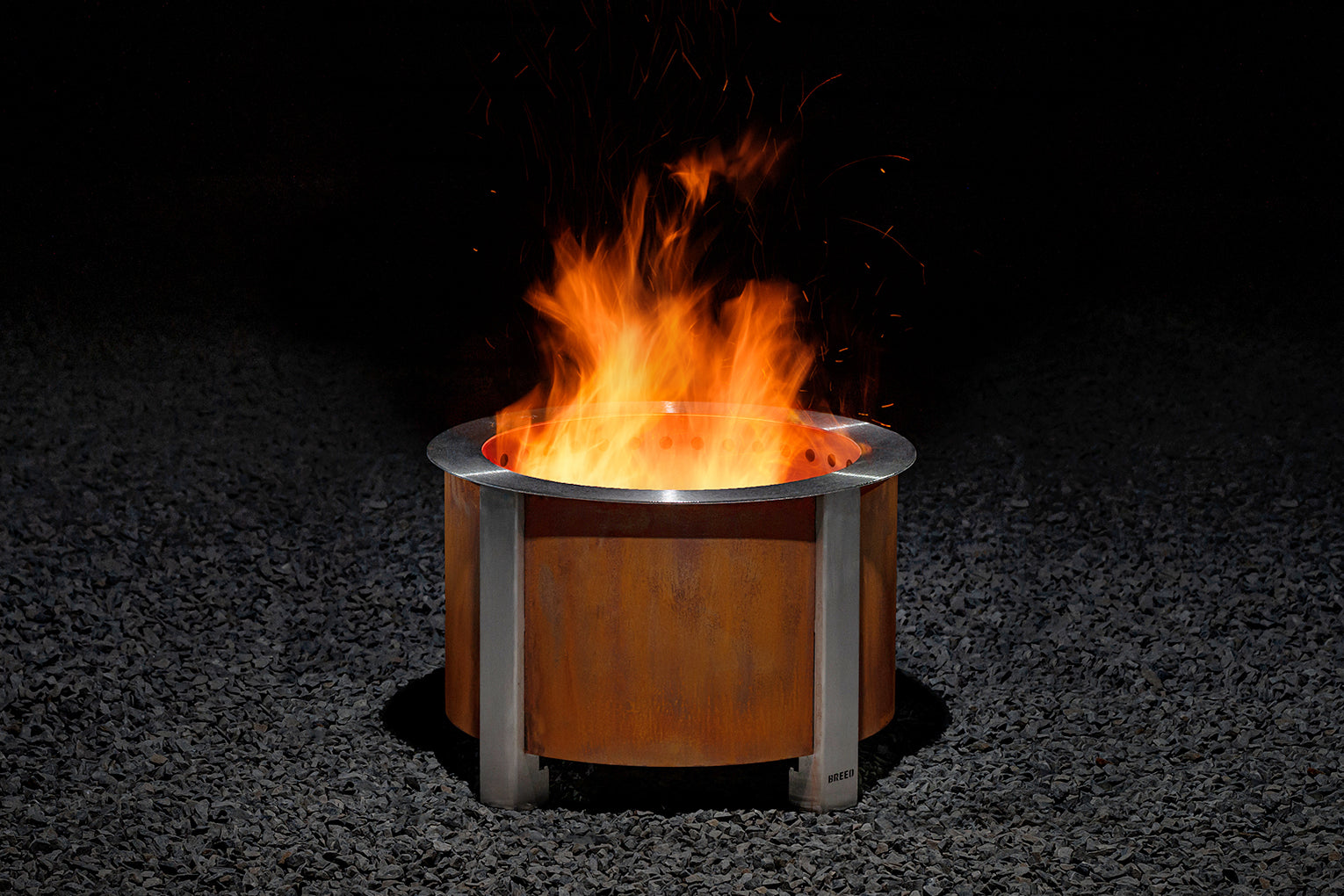 Breeo X Series 19" Smokeless Fire Pit - Corten Steel
